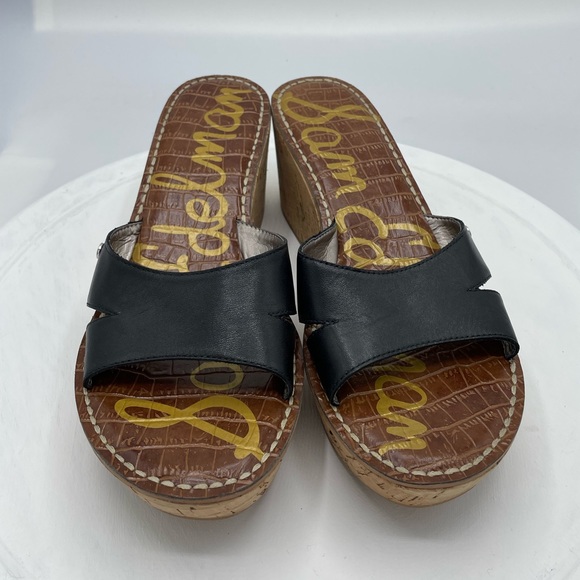 Sam Edelman REID Platform Cork Wedge Slide Sandals 9.5 - Picture 2 of 10